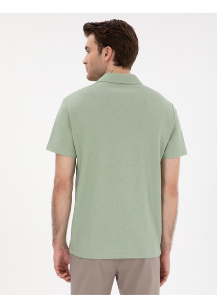 Erkek Çağla Yeşili Slim Fit Polo Yaka Tişört 50307581-VR016 indirimleri