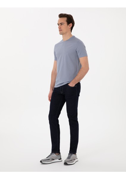Erkek Lacivert Slim Fit Jean Pantolon 50302680-VR033