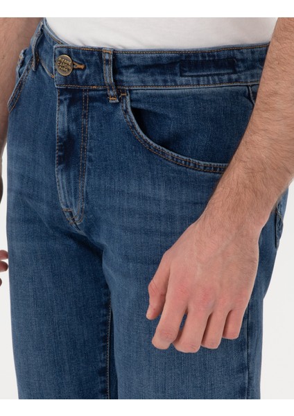 Erkek Mavi Slim Fit Jean Pantolon 50302673-VR036
