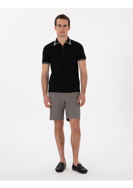 Erkek Siyah Slim Fit Tişört 50302607-VR046