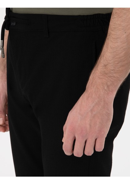 Erkek Siyah Slim Fit Jogger Kanvas Pantolon 50305261-VR046 indirimleri