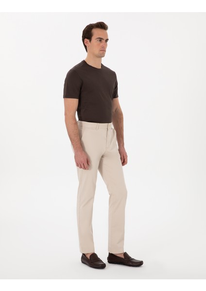 Erkek Bej Regular Fit Basic Kanvas Pantolon 50305473-VR011