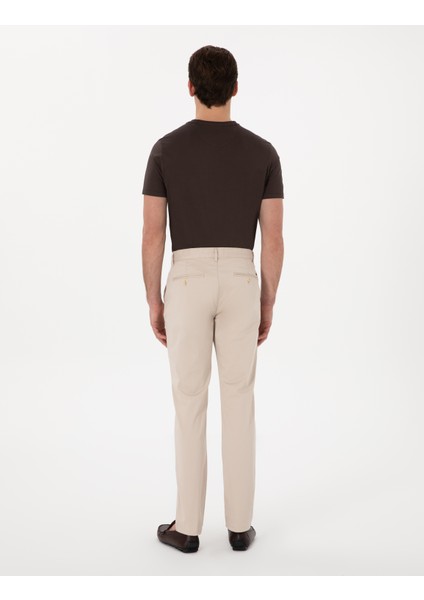 Erkek Bej Regular Fit Basic Kanvas Pantolon 50305473-VR011