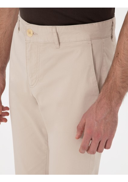 Erkek Bej Regular Fit Basic Kanvas Pantolon 50305473-VR011