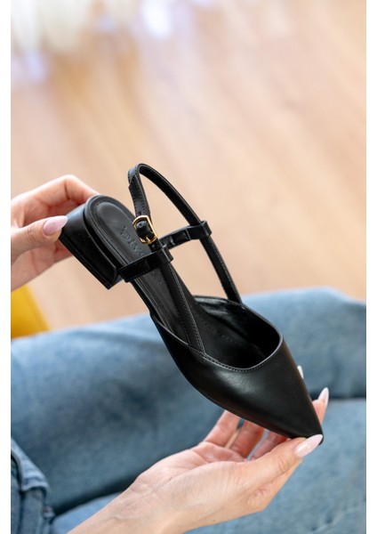 Felina Taba ( 3 cm Topuklu ) Sivri Burun Topuklu Ayakkabı