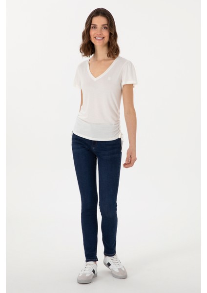Kadın Krem Tişört 50300758-VR071 fırsatları