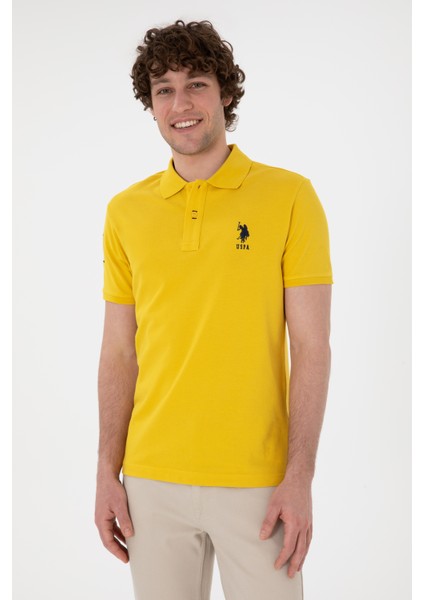 Erkek Koyu Sarı Tişört Basic 50305929-VR094 fırsatları