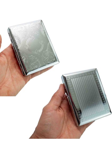 Metal Uzun Sigara Tabakası | 20 Sigara Kapasiteli Metal Tasarım | Dayanıklı ve Şık Sigara Kutusu