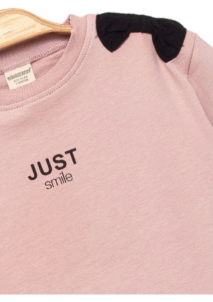 Kız Çocuk %100 Pamuk Pembe Sweatshirt Fiyonk Detaylı - Şık ve Rahat Kız Çocuk Giyim modelleri
