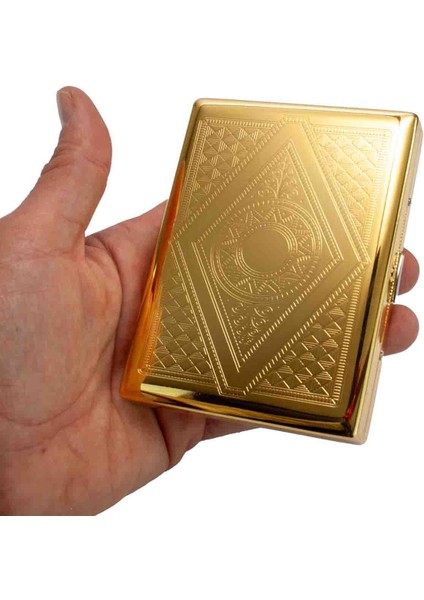 Metal Uzun Sigara Tabakası | 20 Sigara Kapasiteli Metal Tasarım | Dayanıklı ve Şık Sigara Kutusu