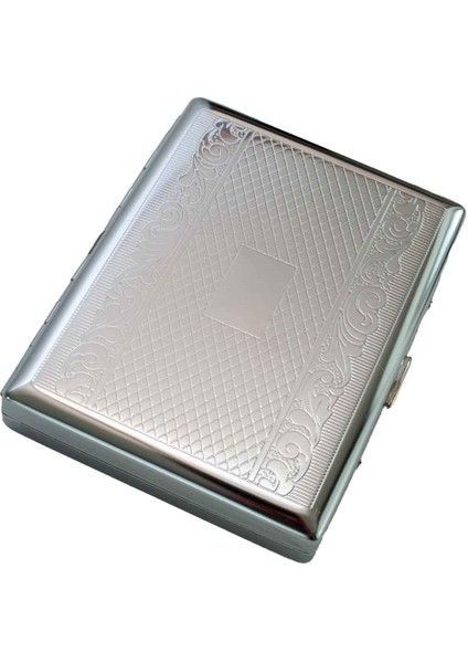Metal Uzun Sigara Tabakası | 20 Sigara Kapasiteli Metal Tasarım | Dayanıklı ve Şık Sigara Kutusu