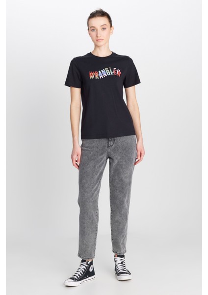 %100 Pamuk Regular Fit Normal Kesim Bisiklet Yaka Siyah Tişört modelleri