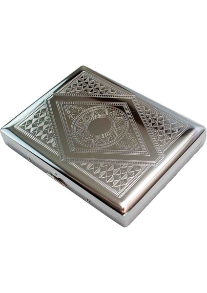 Metal Uzun Sigara Tabakası | 20 Sigara Kapasiteli Metal Tasarım | Dayanıklı ve Şık Sigara Kutusu