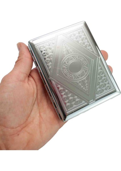 Metal Uzun Sigara Tabakası | 20 Sigara Kapasiteli Metal Tasarım | Dayanıklı ve Şık Sigara Kutusu fırsatları