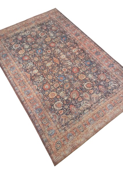 Siesta Vintage 32-041 Etnik Eskitme Desenli Dokuma Tabanlı Yıkanabilir Şönil Salon ve Oda Halısı indirimleri