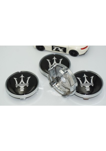 Maserati Siyah Jant Göbeği Kapak Seti 60MM