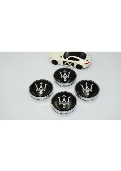 Maserati Siyah Jant Göbeği Kapak Seti 60MM