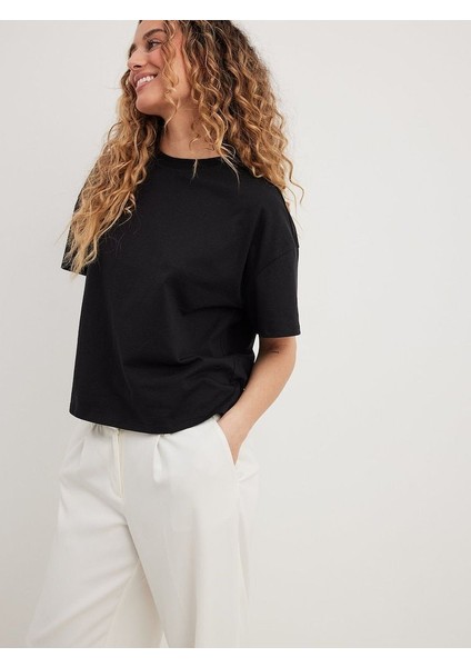 Basic Kısa Kollu Oversize T-Shirt