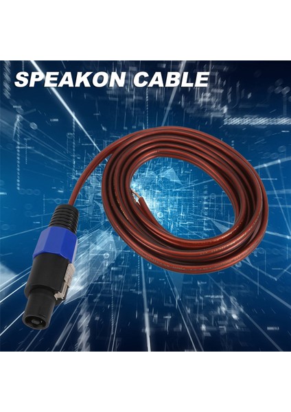 Speakon Hoparlör Kablosu Tel Açık Uçlu Kablo, Speakon'dan Hoparlör Kablosuna Ses Kablosu Amplifikatör Bağlantı Kablosu Dj/pa Için (Yurt Dışından)