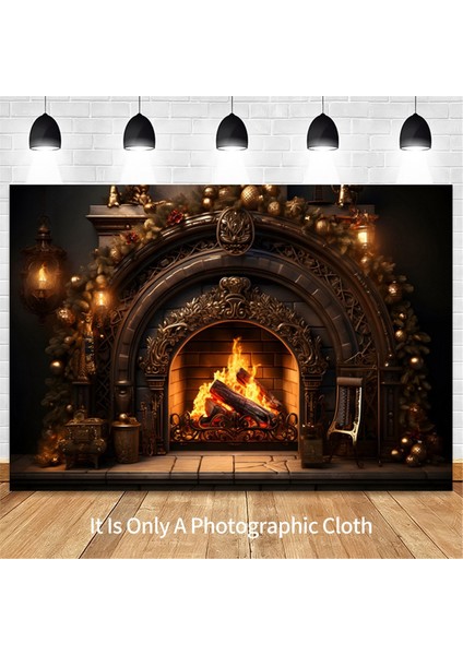 210CMX150CM Noel Arkaplan Kumaş Şömine Alevi Parti Dekorasyonu Fotoğraf Stüdyosu Fotoğraf Arkaplanları (Yurt Dışından) fiyatları