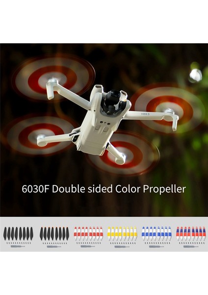 Djı Mini 3 Propeller 6030F Için, Çift Taraflı Renkli, Kompakt ve Düşük Gürültülü Kanat, 8 Parça Aksesuar, Mavi (Yurt Dışından) indirimleri
