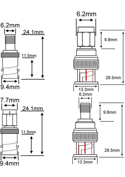 Sma Bnc Kitleri 2 Takım Rf Adaptör Konnektör Kitleri Sdr Amatör Radyo Baofeng Uv-5r UV82 V-5r5 Iki Yönlü El Radyosu B (Yurt Dışından)