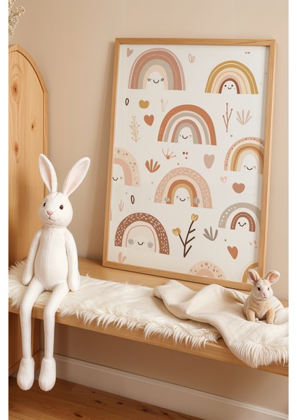 Sonbaharın Masalsı Düşleri – Doğal Ahşap Çerçeveli Çocuk Odası Tablosu