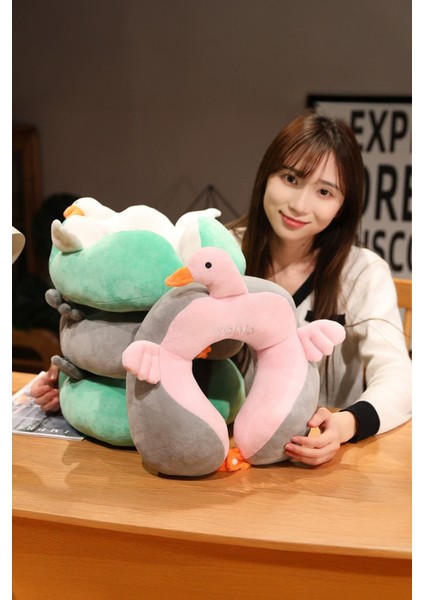 Cute Duck Kanatlı Boyun Yastığı Yeşil