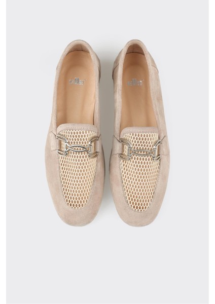 Bej Deri Kadın Loafer fırsatları