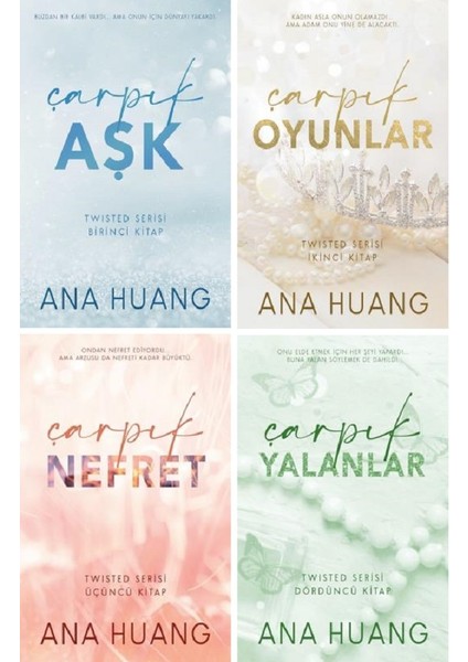 Twisted Serisi 4 Kitap Kutulu Set: Çarpık Aşk , Çarpık Oyunlar , Çarpık Nefret , Çarpık Yalanlar
