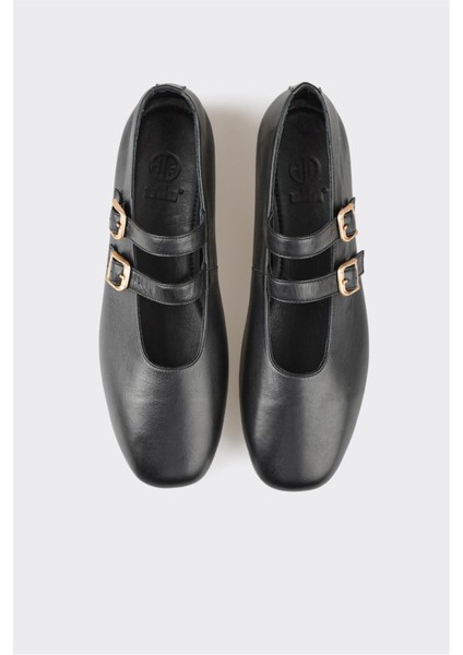 Siyah Deri Kadın Günlük Ayakkabı fırsatları