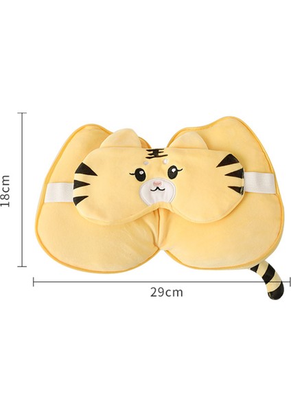 Cute Cat Boyun Yastığı Sarı