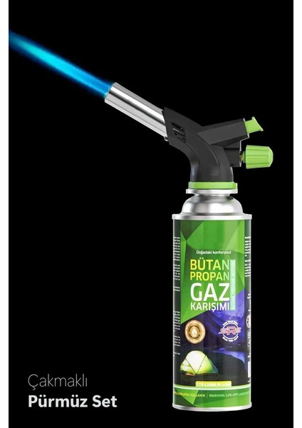 Kamp Kartuş Tüp 227 gr - Çakmaklı Pürmüz Set