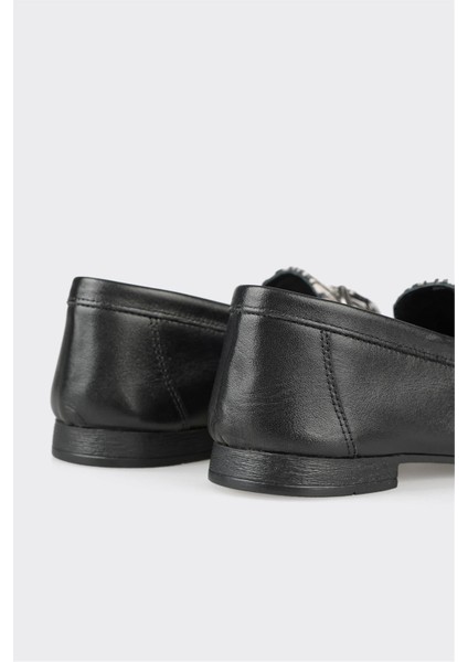Siyah Deri Kadın Loafer indirimleri