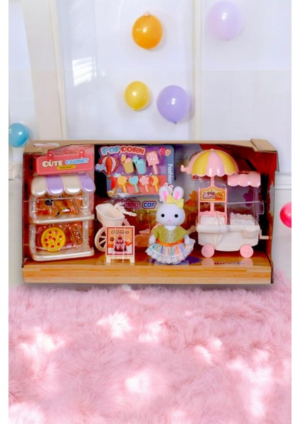 Mini Tavşan Ailesi Popcorn Set