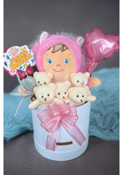 Özel Kutuda Uyku Arkadaşı Bebeto Peluş Bebeği ile Yeni Doğan Hediye Seti- Babyshower, Yenidoğan Hediyesi fiyatları