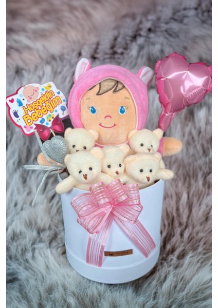 Özel Kutuda Uyku Arkadaşı Bebeto Peluş Bebeği ile Yeni Doğan Hediye Seti- Babyshower, Yenidoğan Hediyesi fırsatları
