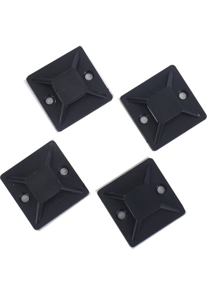 100 Adet Kendinden Yapışkanlı Kablo Bağı Montaj Tabanı Tutucu 20 x 20 x 6mm (Yurt Dışından)
