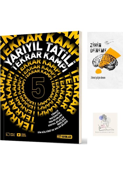 Hız 5.sınıf Yarıyıl Tatil Tekrar Kitabı +Zihin DENEME-SK181