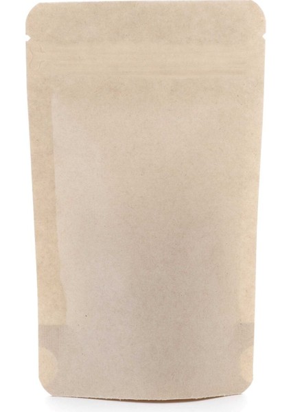 Kraft Aluminyum Önden Kilitli Doypack Ambalaj 20 x 30 + 5 cm. 1000 Gr. - 500 Adet