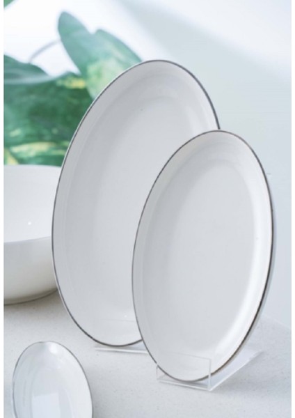 Senna Silver 45 Parça 6 Kişilik Porselen Yemek Takımı 7306 indirimleri