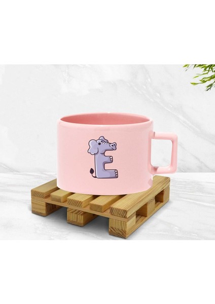 E Harfli Baskılı Kupa