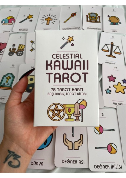 Celestial Kawaii Tarot Kartları ve Başlangıç Tarot Kitabı