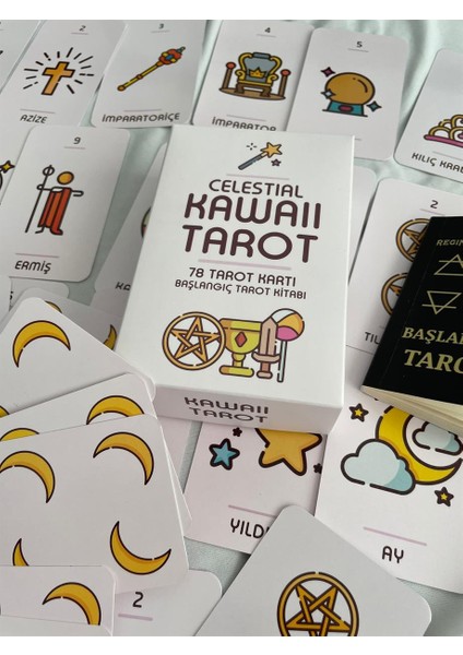 Celestial Kawaii Tarot Kartları ve Başlangıç Tarot Kitabı