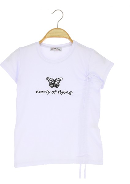 Kız Çocuk Büzgülü T-Shirt