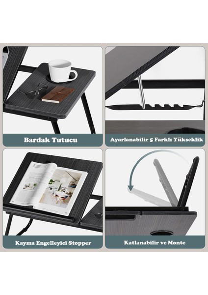 Laptop Sehpası Yükseltilebilir Yatak Masası Mdf Laptop Masası Çalışma Yatak Sehpası Laptop Çalışma Masası YS indirimleri