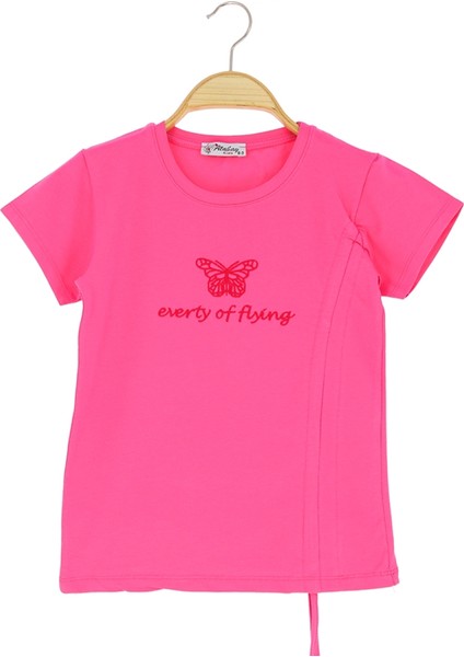 Kız Çocuk Büzgülü T-Shirt