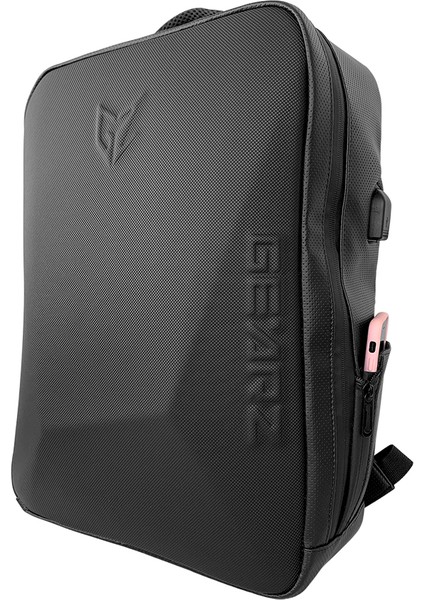 GZ-117 Solo 17,3'' Laptop Sırt Çantası Suni Deri Waterproof (Usb+Şifreli Kilit)