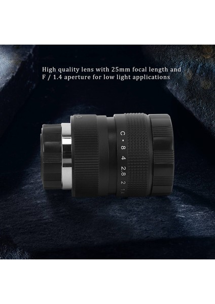Televizyon Tv Lensi/Lensi, C Montajlı Kamera Için 25MM F1.4 Siyah (Yurt Dışından) modelleri