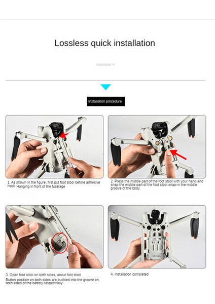 Startrc Katlanabilir Iniş Takımı Hızlı Çıkarma Yükseklik Uzatılmış Bacak Koruyucu Pervane Sabitleyici Djı Mini 3 Pro Drone Aksesuarı (Yurt Dışından) modelleri